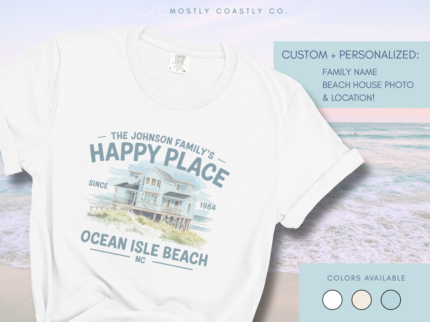 Personalized Matching Family Beach House Tee