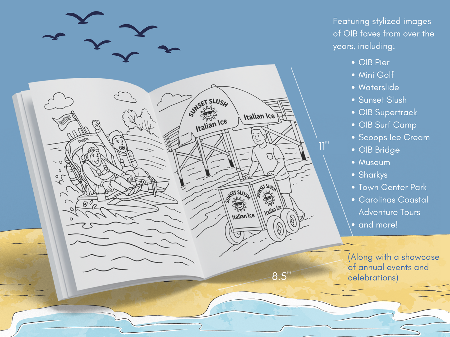 Ocean Isle Beach Coloring + Activity Book