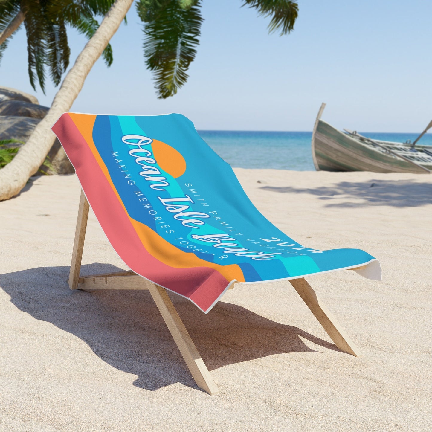 FREE SHIPPING Custom Beach Towel Group with Names - Personalized Mockup Provided Same Day! Family Vacation, Reunions, Girls Trip, Event Gift