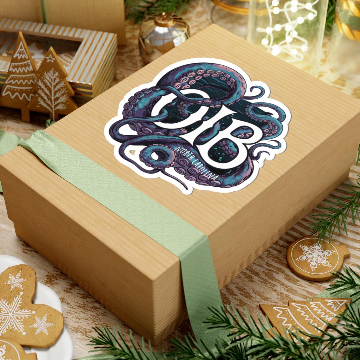 OIB Octopus Tentacle Sticker, Multiple Sizes or Custom Text Available, Ocean Isle Beach, North Carolina Art, NC Stickers