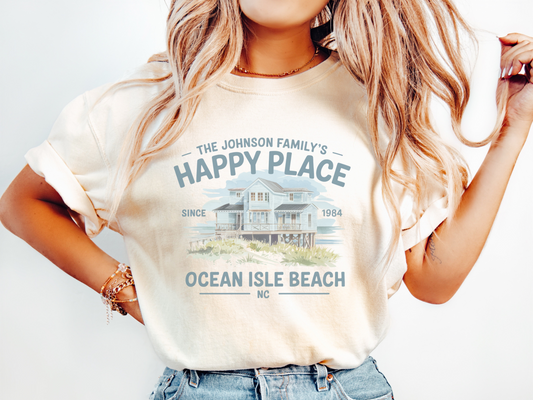 Personalized Matching Family Beach House Tee