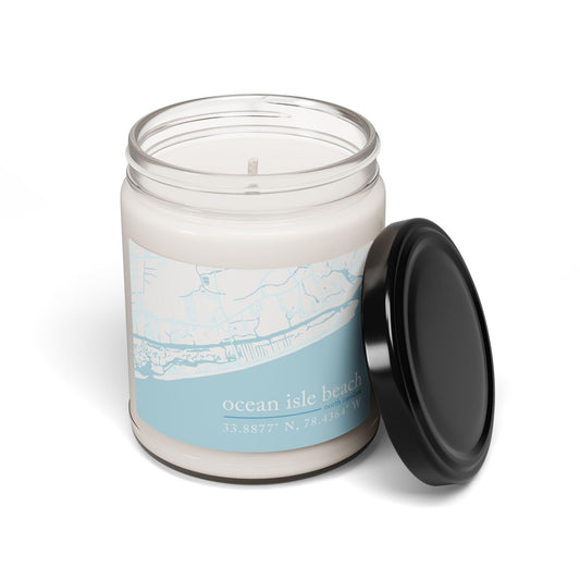 Ocean Isle Beach Scented Soy Candle, Relaxing Home Decor, Nautical Gift for Beach Lovers, Coastal Living, Wedding Favor, Aromatherapy Candle
