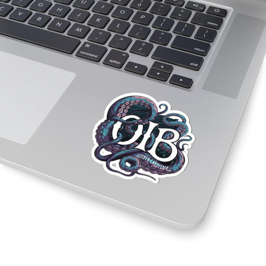 OIB Octopus Tentacle Sticker, Multiple Sizes or Custom Text Available, Ocean Isle Beach, North Carolina Art, NC Stickers