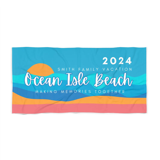 FREE SHIPPING Custom Beach Towel Group with Names - Personalized Mockup Provided Same Day! Family Vacation, Reunions, Girls Trip, Event Gift