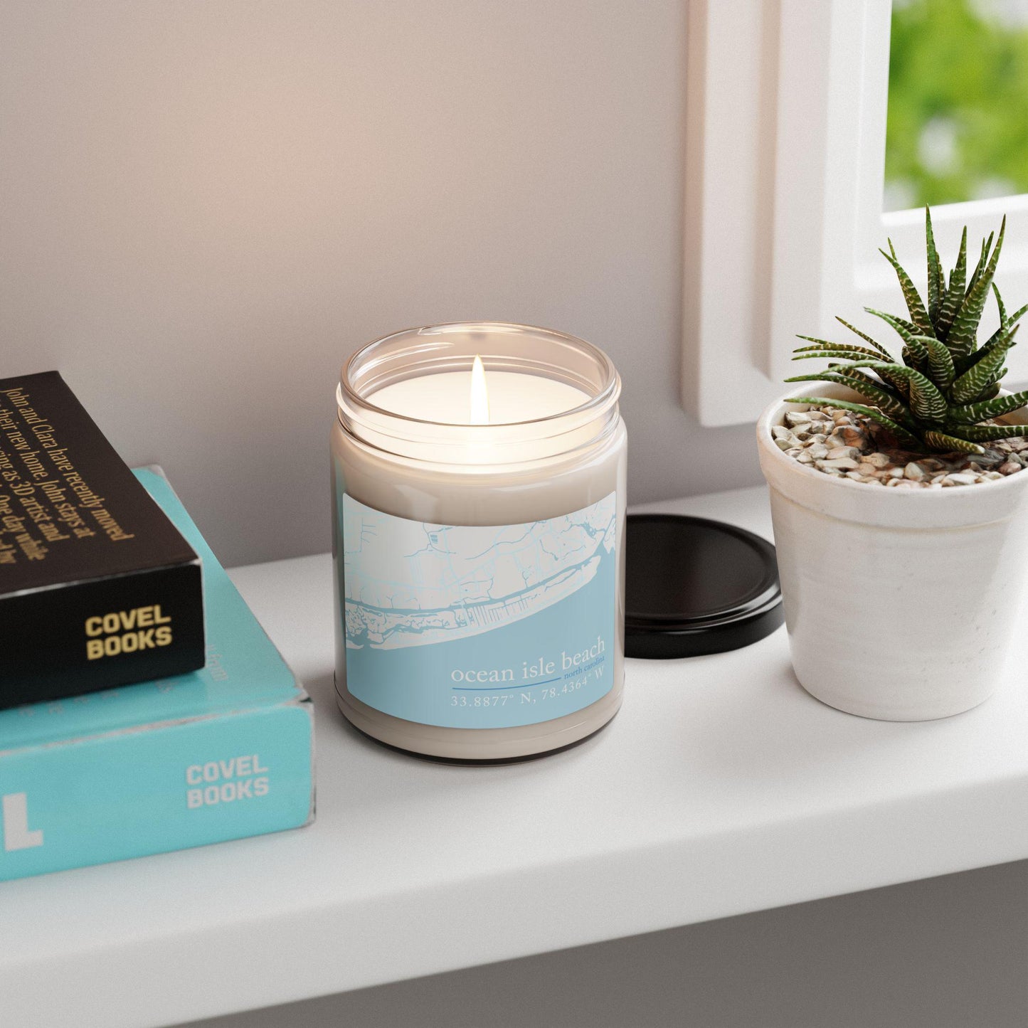 Ocean Isle Beach Scented Soy Candle, Relaxing Home Decor, Nautical Gift for Beach Lovers, Coastal Living, Wedding Favor, Aromatherapy Candle