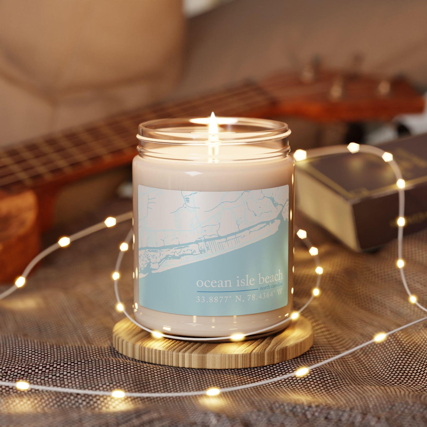 Ocean Isle Beach Scented Soy Candle, Relaxing Home Decor, Nautical Gift for Beach Lovers, Coastal Living, Wedding Favor, Aromatherapy Candle